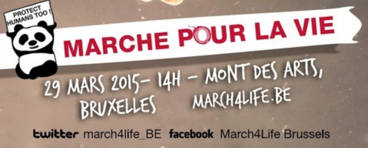 marche pour la vie, bruxelles, 29 mars, march4life