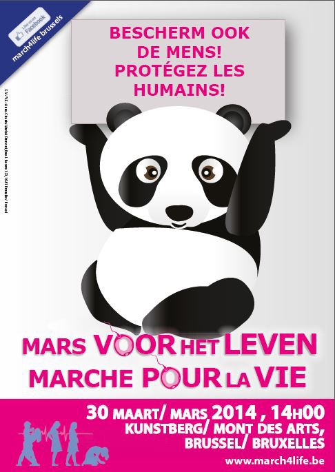 Mars voor het Leven, Marche pour la Vie, Bruxelles, Brussel, 2014