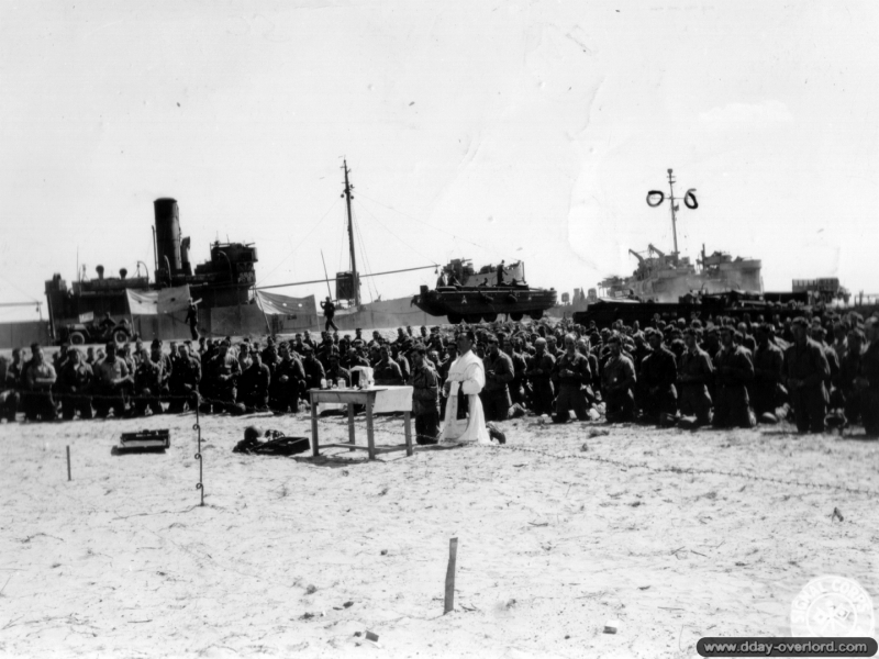 omaha beach, communion, 6 juin 1944